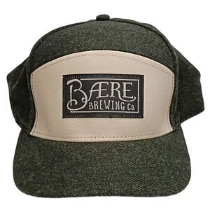 Baere Brewing Co. Pukka Wool Blend Herringbone Green Snapback Hat Colorado